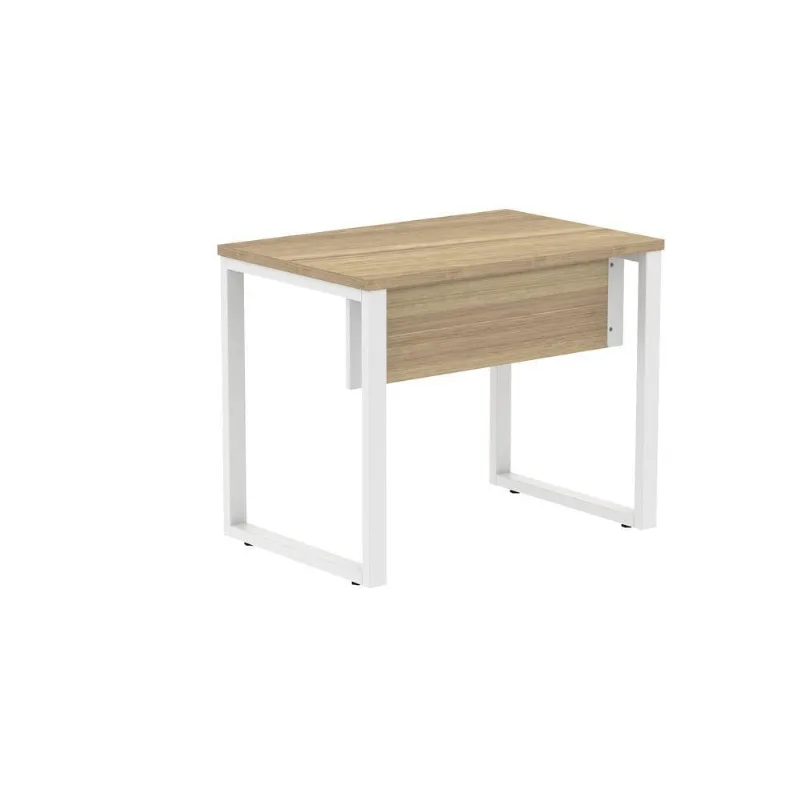 Mesa para Escritório Retangular M900P25TUB Moderno sem Gavetas MDP 90CM Amadeirado e Branco Pandin