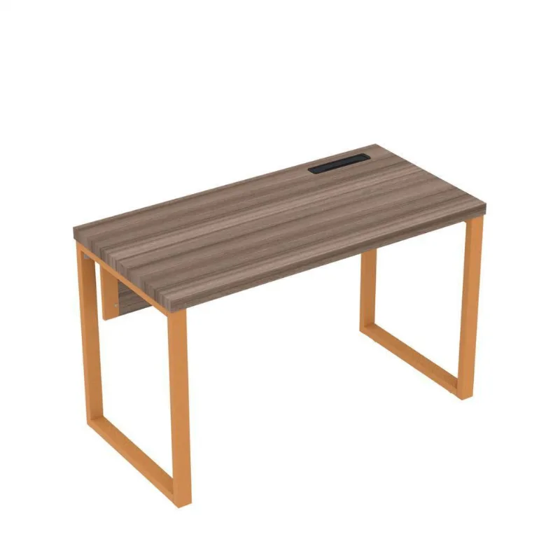 Mesa Plataforma Unica 120x60 Pe40 Walnut-laranja Picasso