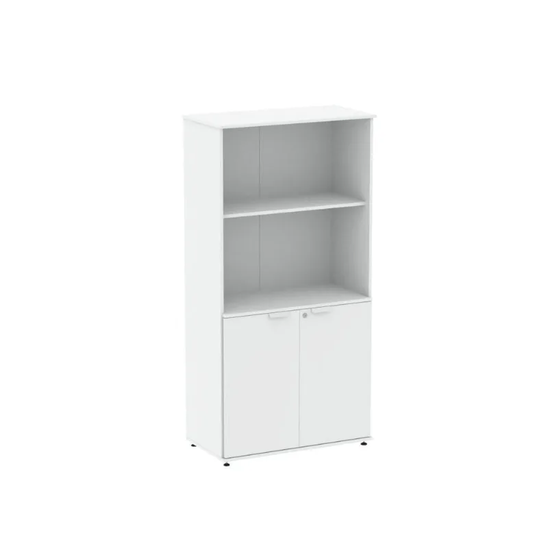 Armário Misto Para Escritório 2 Portas Com Chave 160cm Linha P15