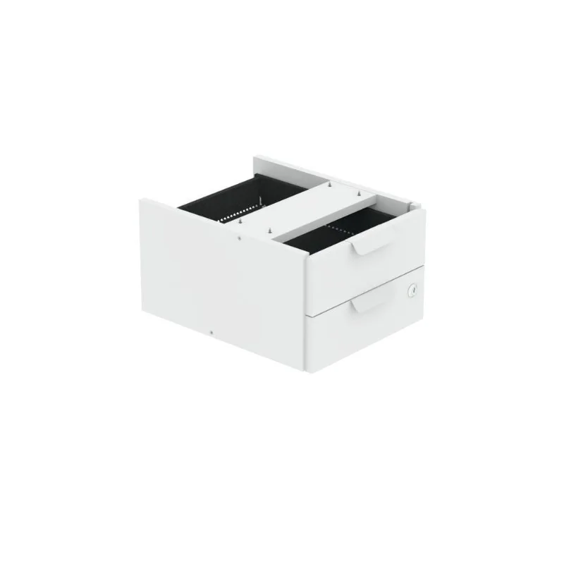 Gaveteiro Aéreo GA02G P15 2 Gavetas MDP BP com Trava Branco Pandin Móveis