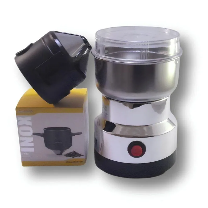 Kit Moedor Elétrico e Coador de Café 150W com Lâminas em Aço Inoxidável para Triturar Grãos