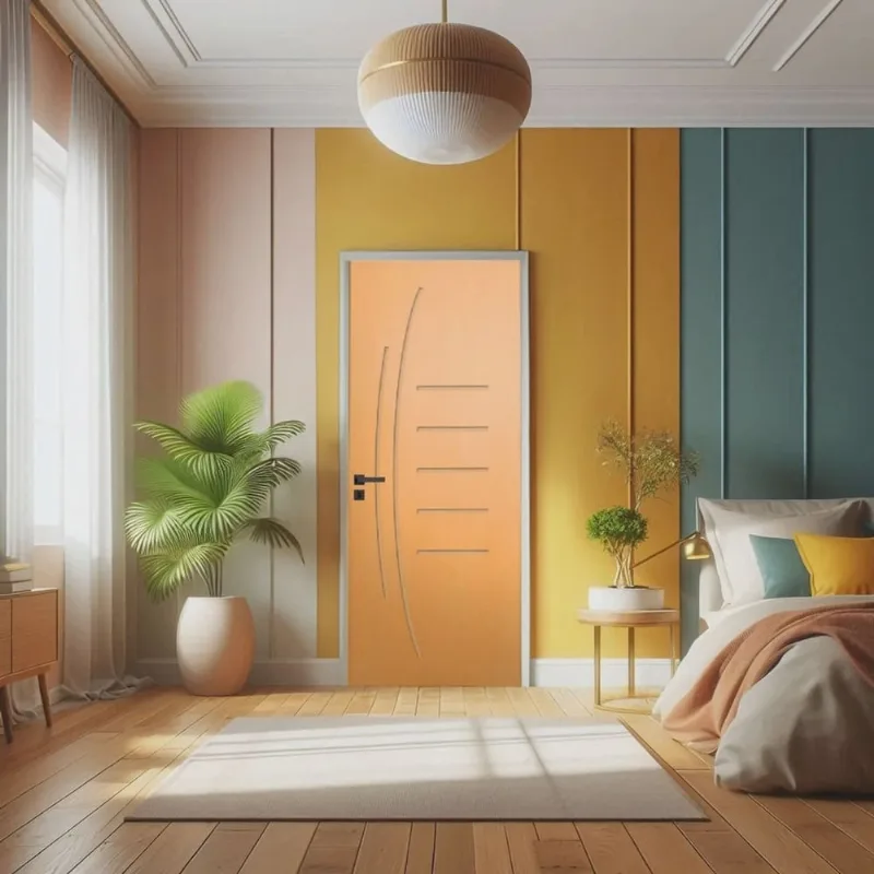 Porta de Madeira Sarrafeada 210x62cm Friso 12 Jb Portas Tauari