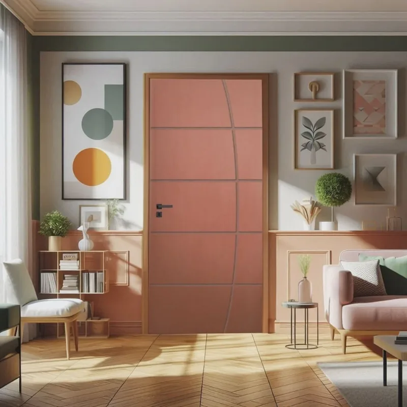 Porta de Madeira Bondoor 210x82cm Friso 23 Ipê