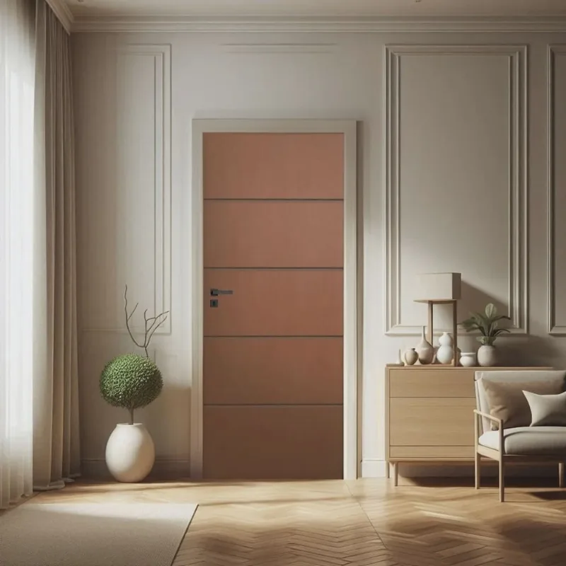 Porta de Madeira Bondoor 210x92cm Friso 02 J Ipê