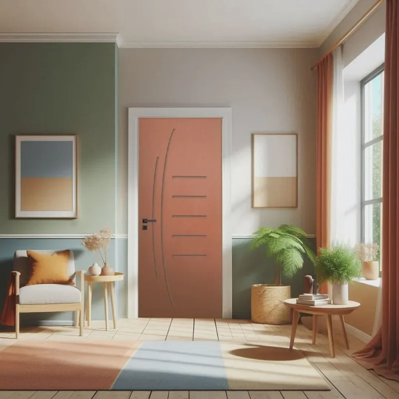 Porta de Madeira Bondoor 210x92cm Friso 12 Ipê