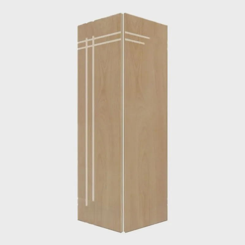Porta Camarão de Madeira 210x80cm Friso 06 Sarrafeada Natural