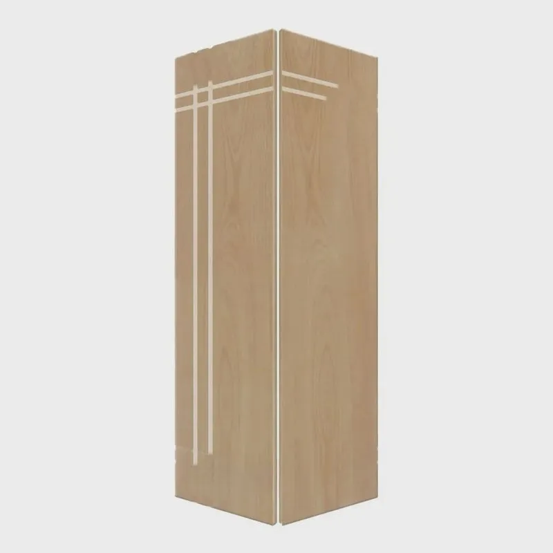 Porta Camarão de Madeira 210x70cm Friso 06 Sarrafeada Jb Portas Angelim