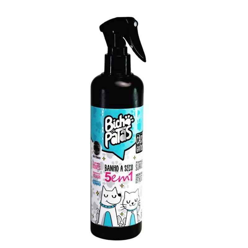 Shampoo 5em1 Bicho De Patas - Sem Água, Limpeza Rápida