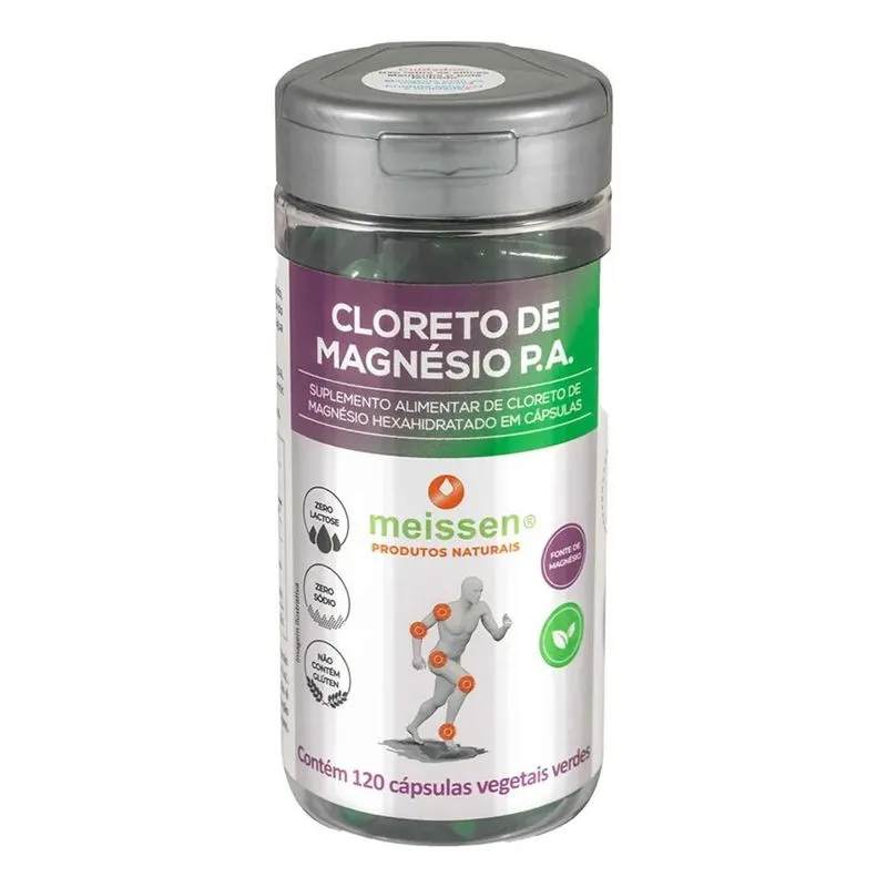 3x Cloreto De Magnésio Pa - 120 Cáps - Meissen + Sabor Sem S