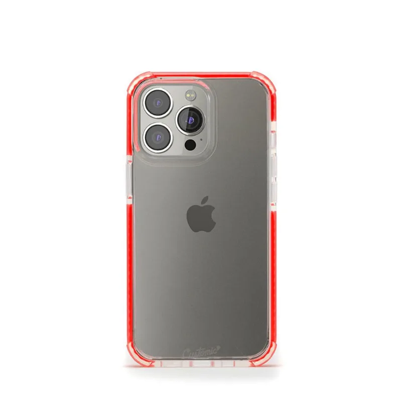 Capa Capinha Compatível iPhone 13 Pro Borda Red Impactor Ultra Customic