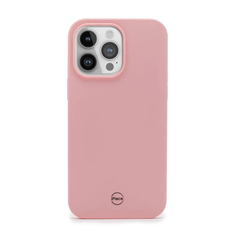 Capa iPhone 14 Pro Max iPlace, Beagá, Silicone Rosa Chá