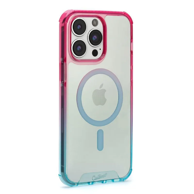 Capa Capinha Compatível iPhone 14 Pro Com Magsafe Pink + Green Impactor Ultra Customic