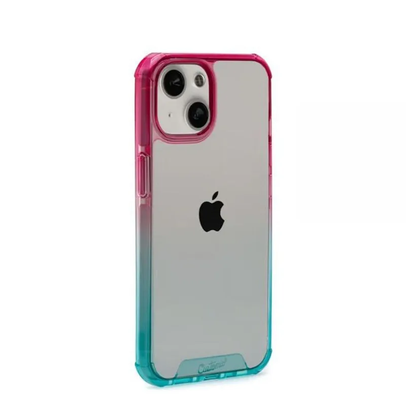 Capa Capinha Compatível iPhone 15 Rosa e Verde Impactor Flex Customic