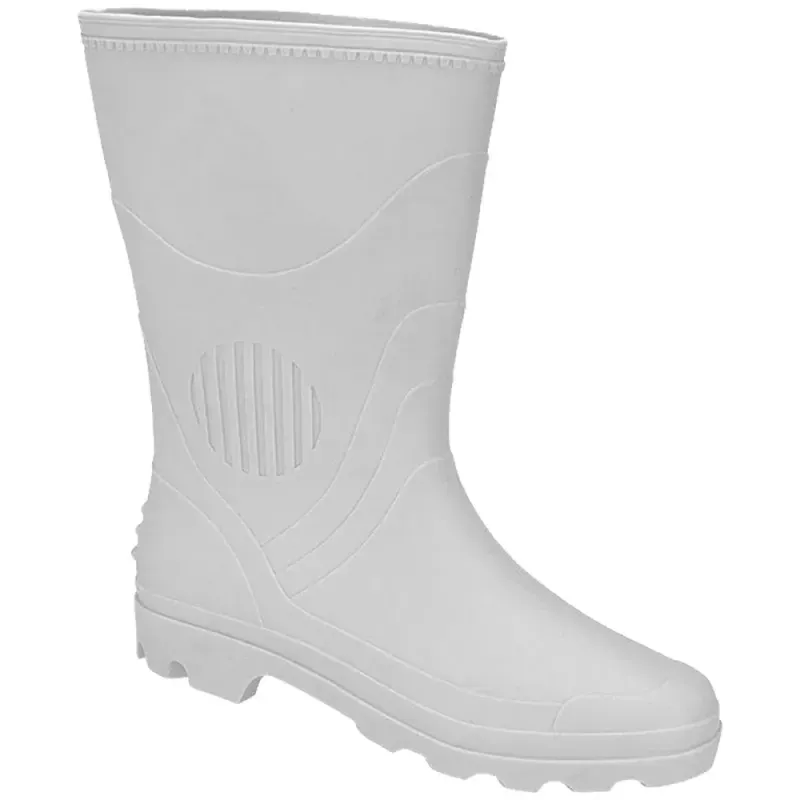BOTA PVC BRANCA NR 34/35 CANO MÉDIO SEM FORRO GRENDENE
