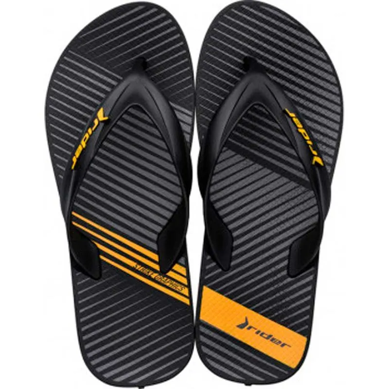 Sandália Rider Strike Graphics Preto e Amarelo