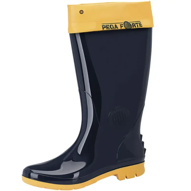 Bota PVC Azul Número 44/45 Cano Longo com Polaina Grendene