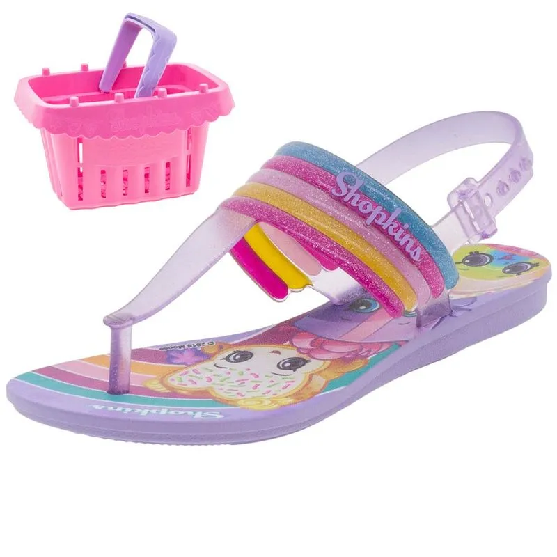 Sandália Infantil Feminina Shopkins Grendene Kids - 21922 LILÁS 29