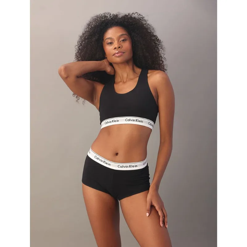 Top Feminino Nadador Básico Elástico Com Logo Underwear Calvin Klein - Preto Top Feminino Nadador Básico Elástico Com Logo Underwear Calvin Klein Preto m