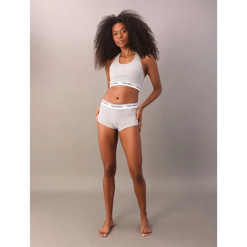 Top Feminino Nadador Básico Elástico Com Logo Underwear Calvin Klein - Mescla Top Feminino Nadador Básico Elástico Com Logo Underwear Calvin Klein Mescla m