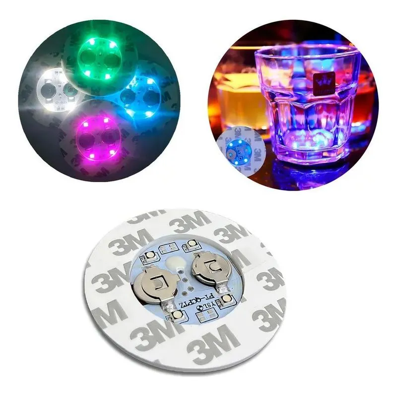 5x Kit 5 Apoio Porta Copo Garrafa Bolacha Com Led Pisca Ades