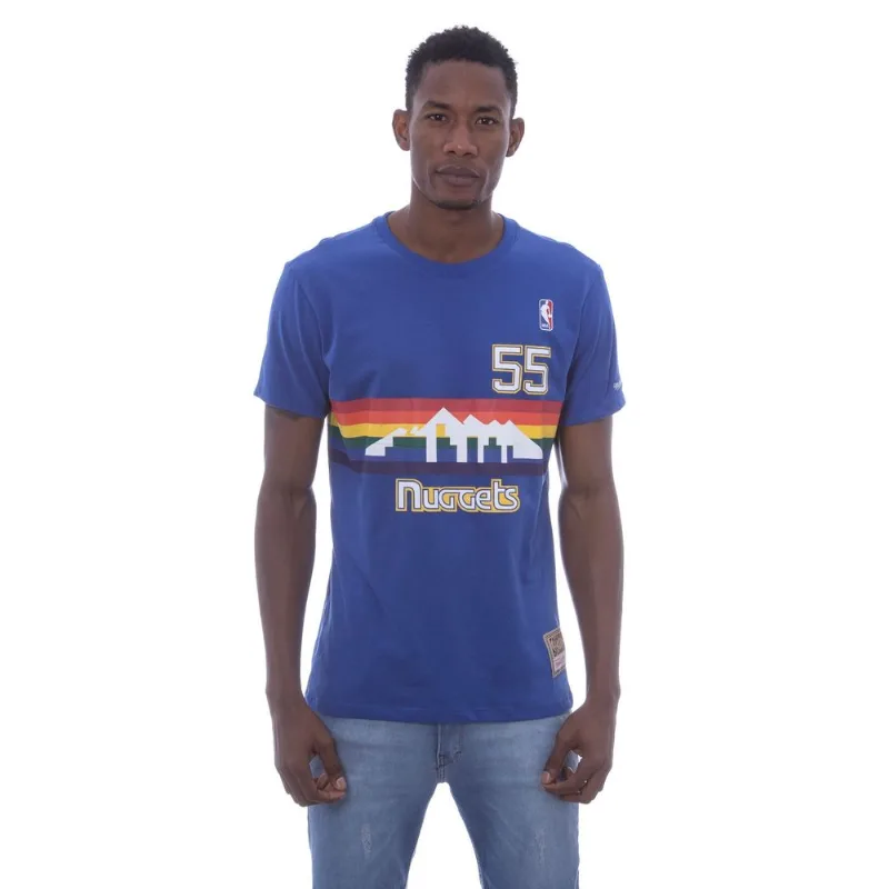 Camiseta Mitchell & Ness Estampada Name Number Denver Nuggets Dikembe Mutombo Azul - GG