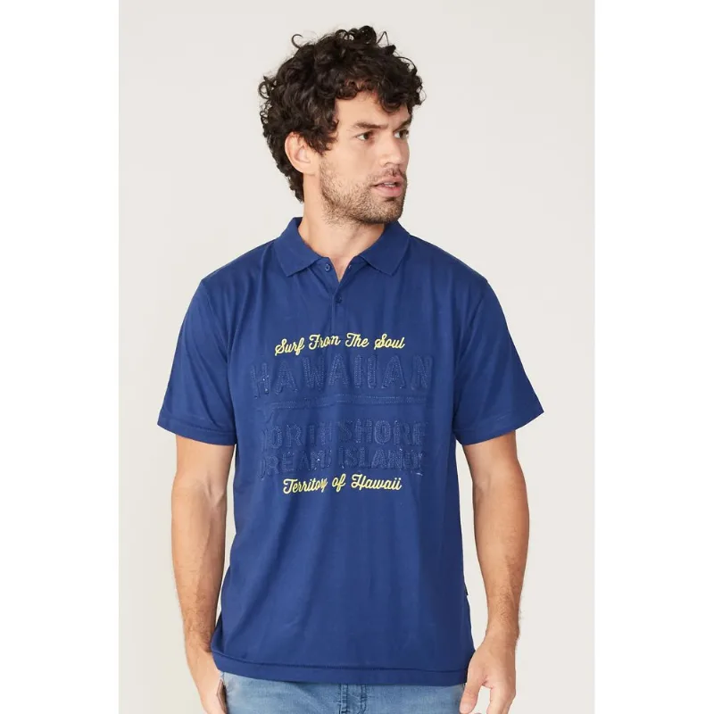 Camisa Polo HD Especial Territory Hawaii Azul Marinho - GG