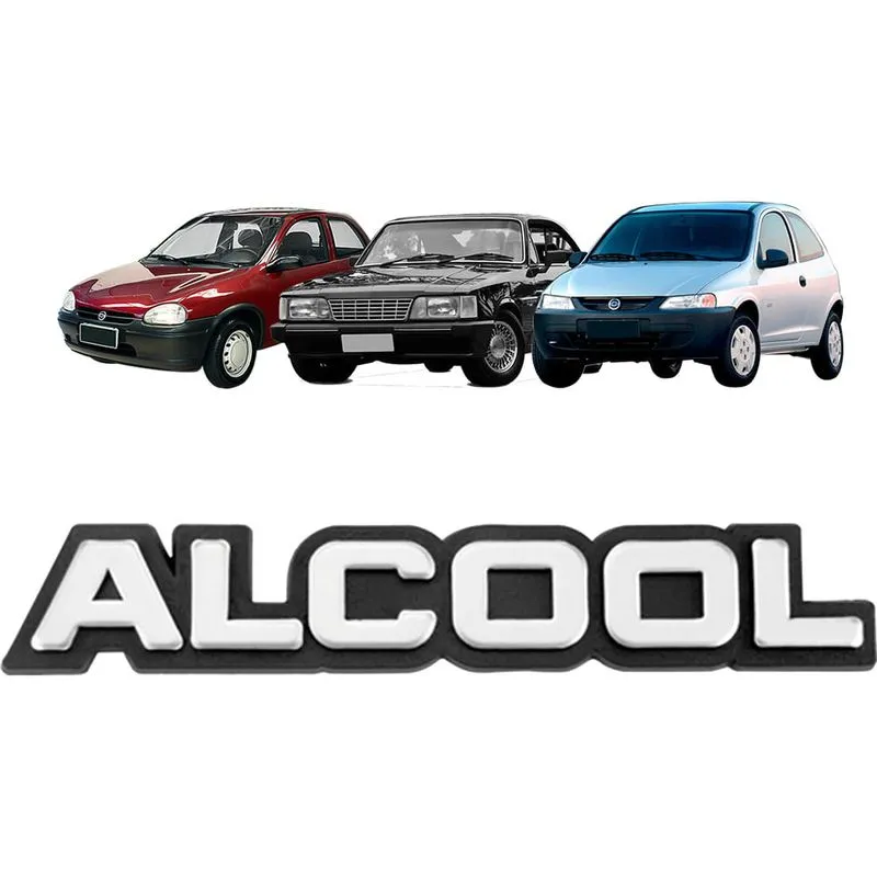 Emblema ÁLcool Gm Antigo Cromado