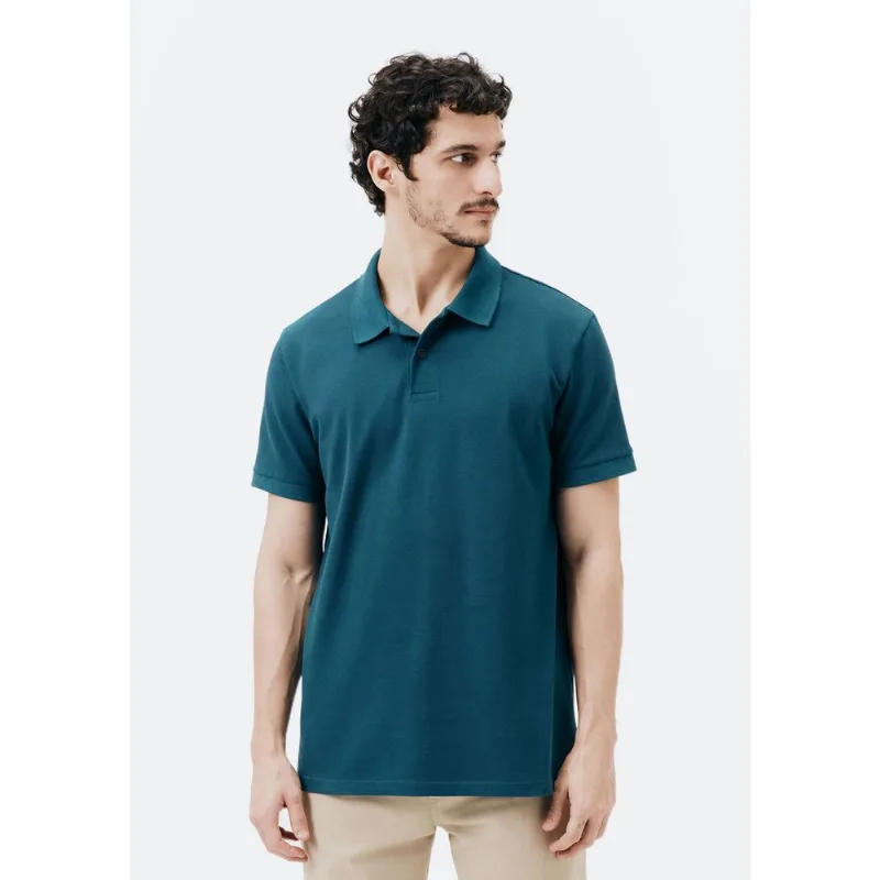 Camisa Polo Básica Masculina Manga Curta Em Piquet - Verde P