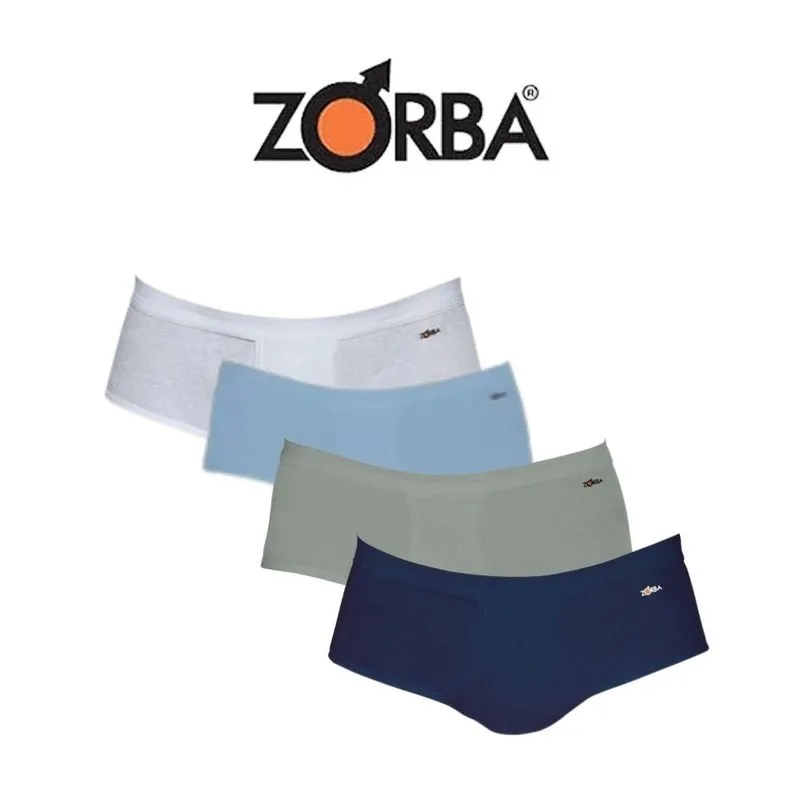 8 Cueca Zorba Masculina Adult 100% Algodão Abertura Intima