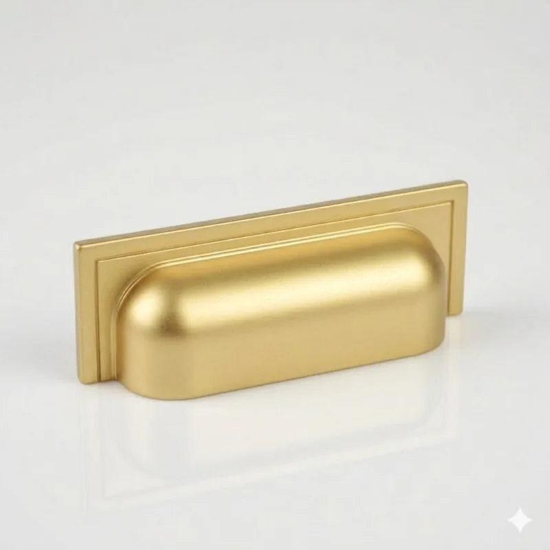 Puxador Concha Plymouth 80mm Dourado Matte Zen Design ZP5420.955