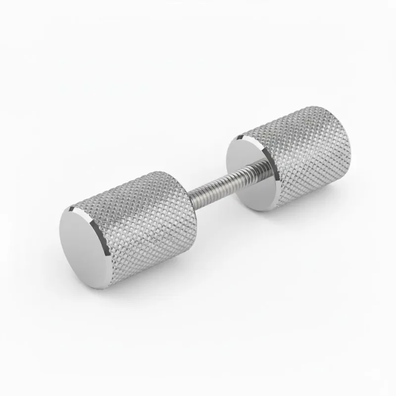 Puxador Ponto Bali Granado para Box e Porta de Vidro Cromo Zen Design ZP5366.1