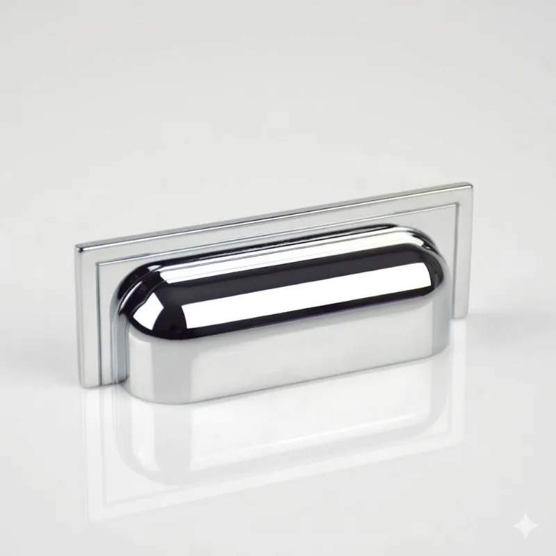Puxador Concha Plymouth 80mm Cromo Zen Design ZP5420.1