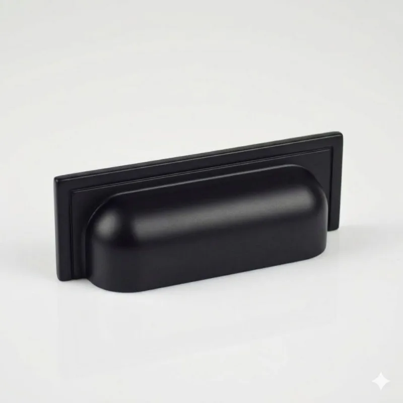 Puxador Concha Plymouth 80mm Preto Zen Design ZP5420.24
