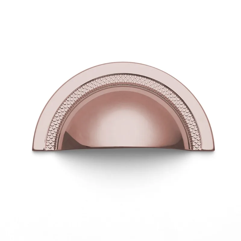 Puxador Concha Shell 64mm Rosê Brilhante Zen Design ZP4318.L00