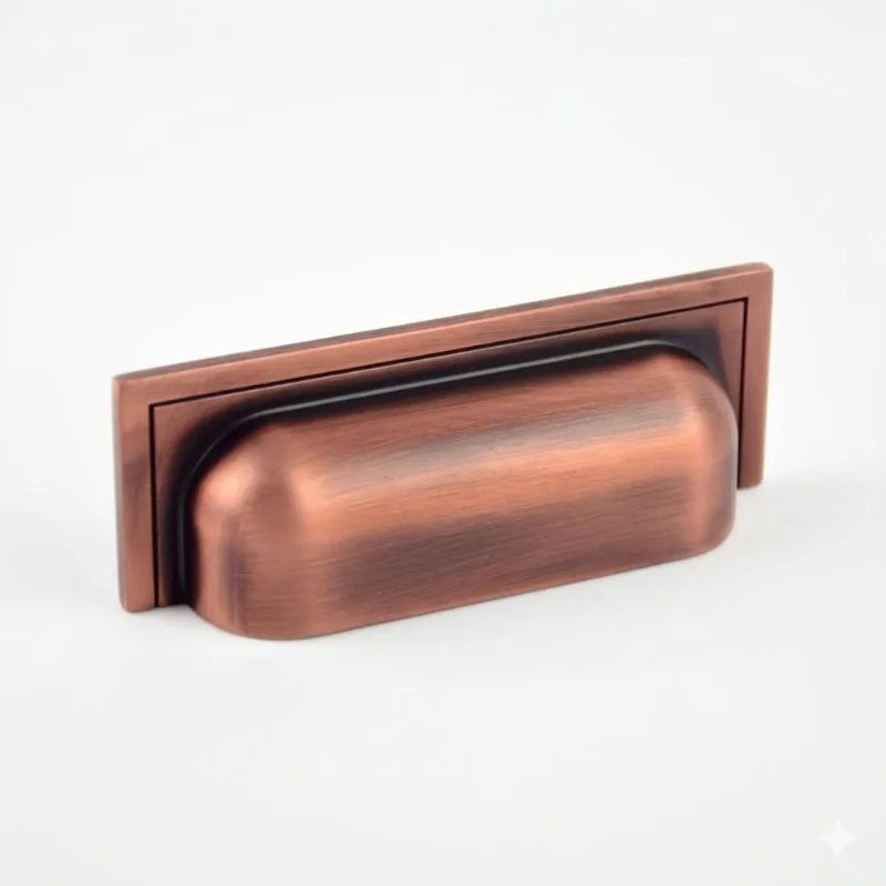 Puxador Concha Plymouth 80mm Vecchio Cobre Zen Design ZP5420.889