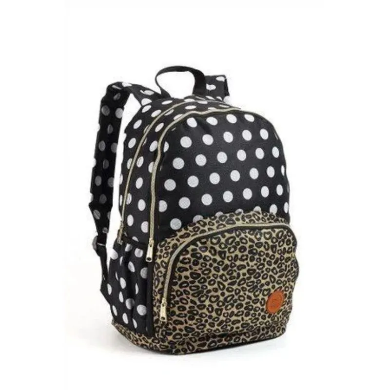 Mochila Estrela e Onça Preta 45x13x30cm
