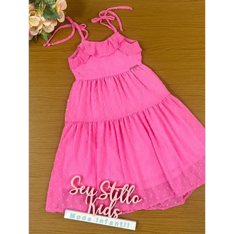 Vestido Infantil Momi Verão Rosa