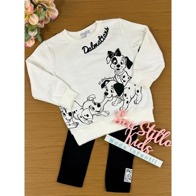 Conjunto Infantil Momi Inverno Legging e Blusa 101 Dálmatas