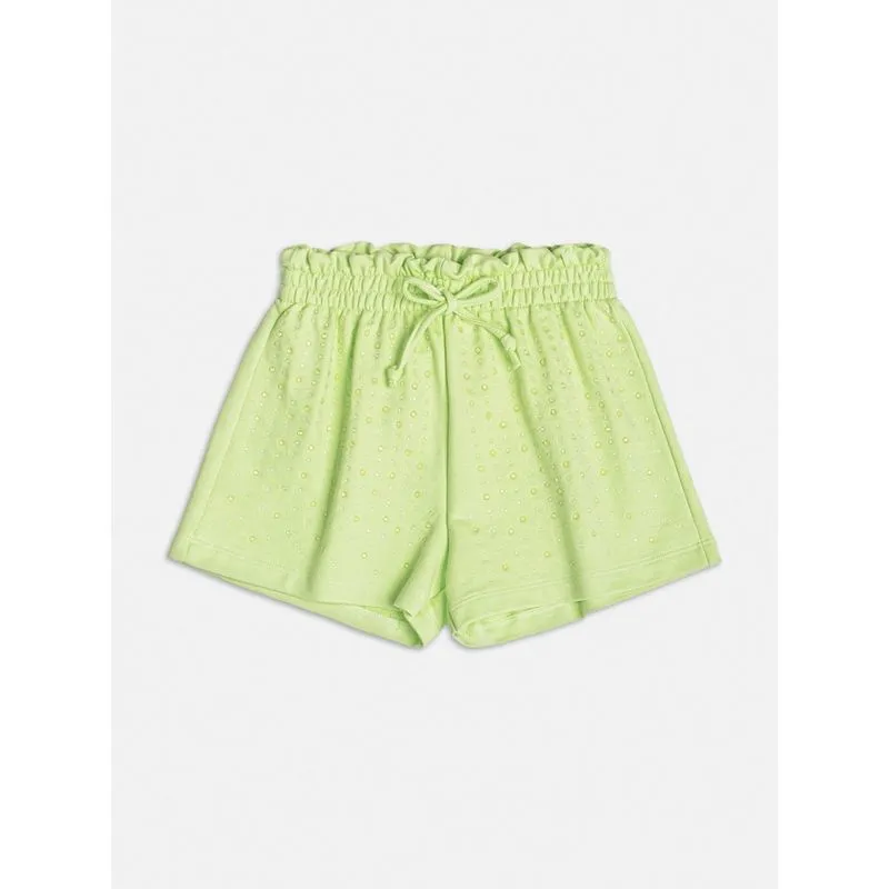 Shorts Infantil Momi Verão Verde Brilho