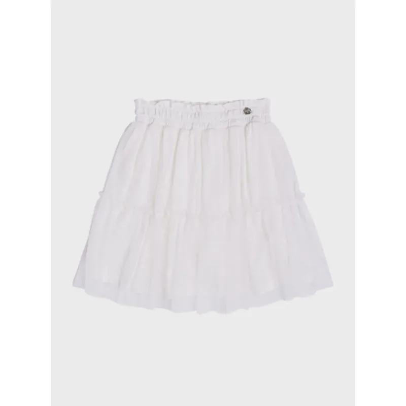 Saia de tule com babado shorts E forro momi