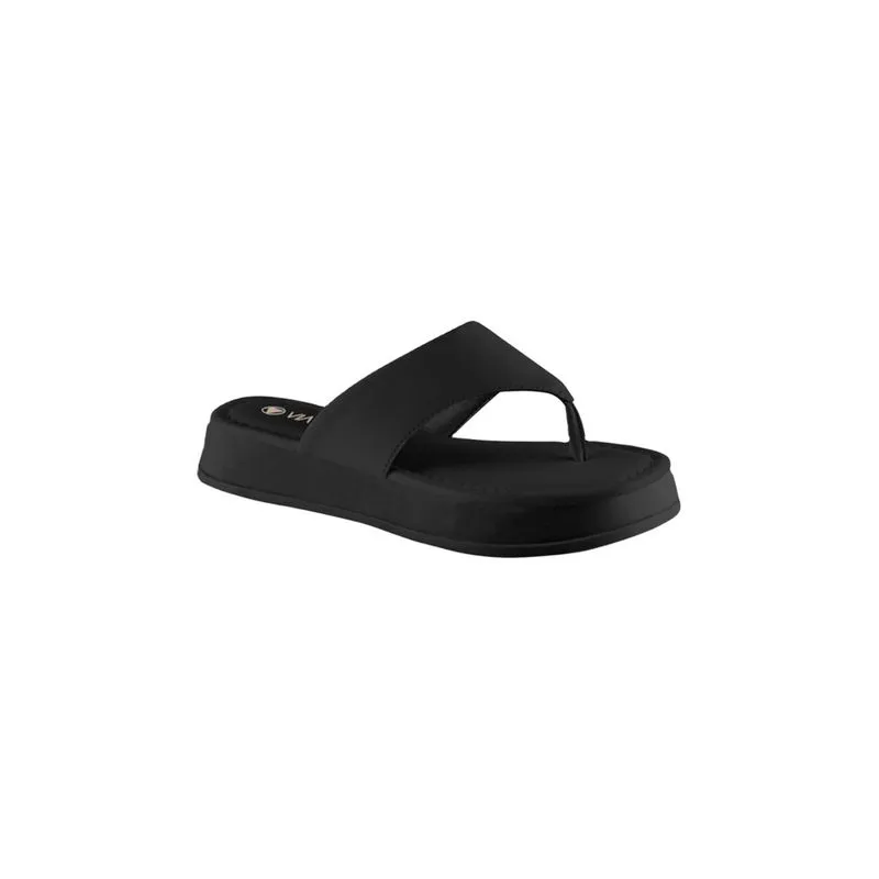 Chinelo Papete Via Uno Flatform Feminino Preto
