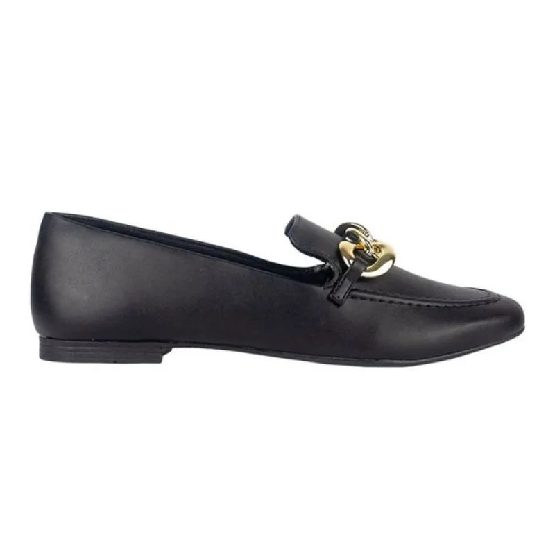 Sapato Mocassim Via Uno Corrente Casual Elegante 34 / Preto