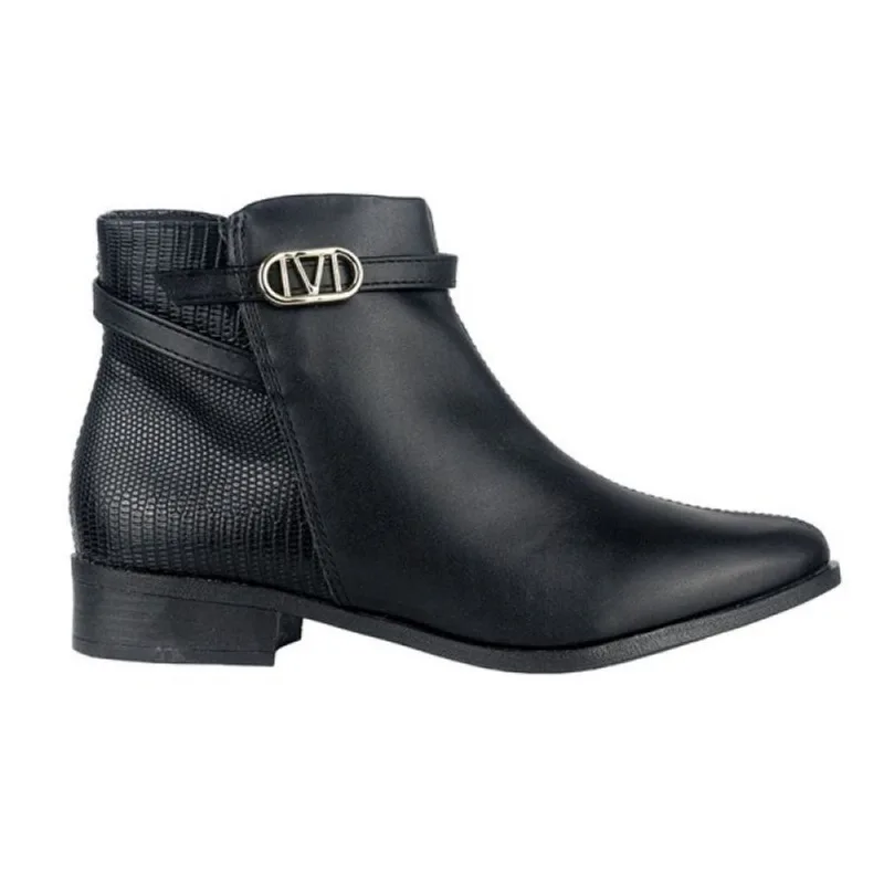 Bota Via Uno Cano Curto Salto Bloco Preto 34 / Preto
