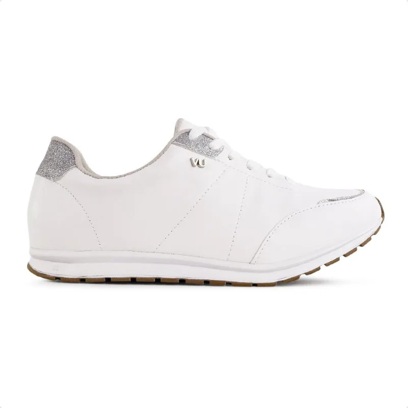 Tênis Via Uno Casual Feminino 35 / Branco / Prata