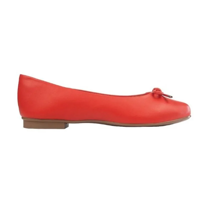Sapatilha Via Uno Bico Redondo Laço 34 / Vermelho