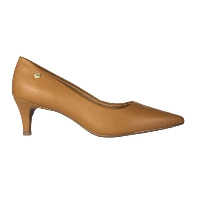 Scarpin Via Uno Bico Fino Salto Baixo 34 / Caramelo