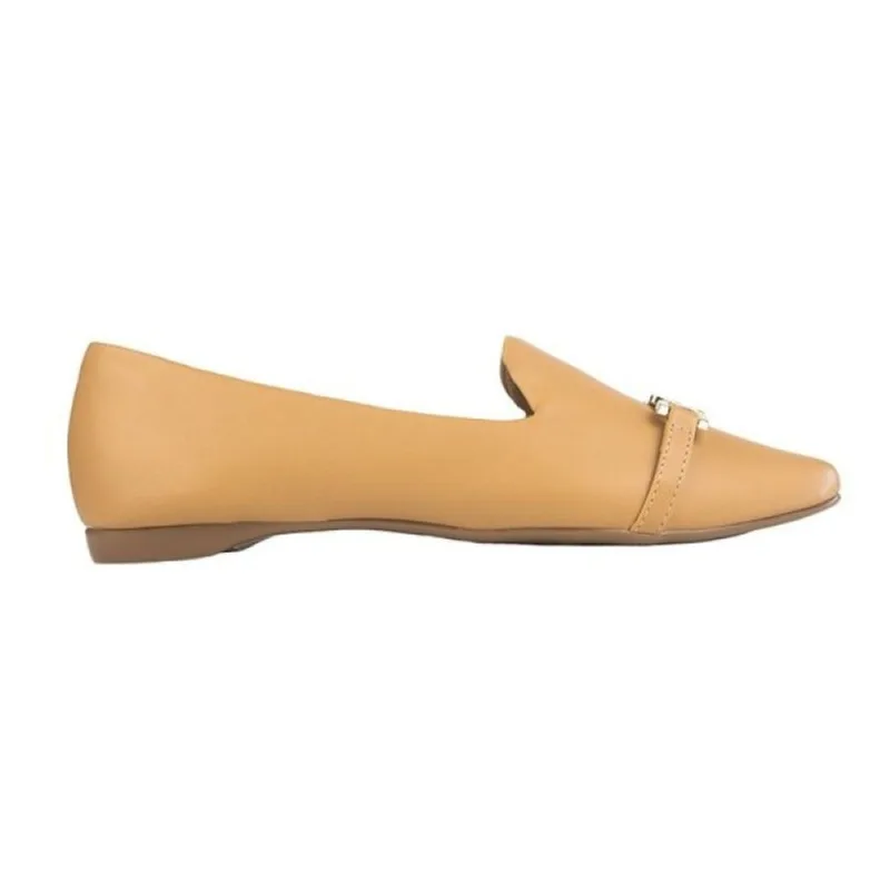 Sapato Mocassim Via Uno Loafer Bridão Casual Chic 34 / Caramelo - Via Uno