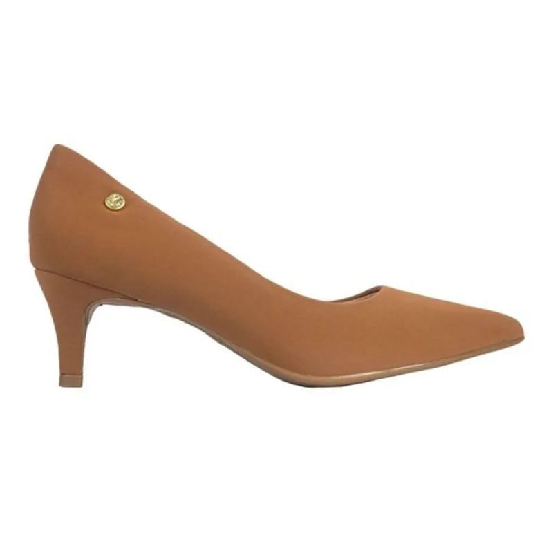 Scarpin Via Uno Bico Fino Salto Baixo 35 / Caramelo