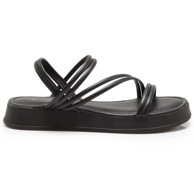 Sandália Flatform Via Uno Mestiço Preta Feminina 39