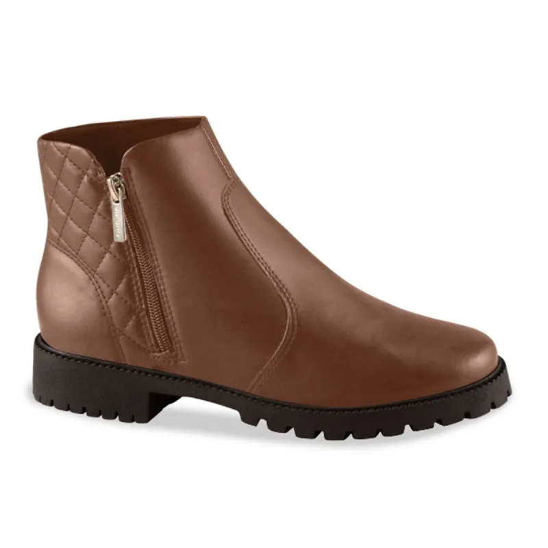 Bota Via Uno Cano Baixo Tratorada Feminina Caramelo SELLA - 34